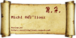 Michl Héliosz névjegykártya